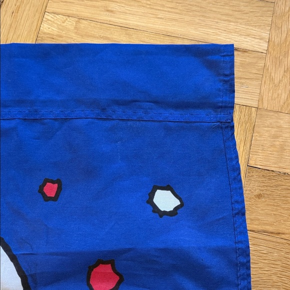 Vintage mid 90s Peanuts Snoopy Doghouse Christmas Decorative Flag - Picture 11 of 11